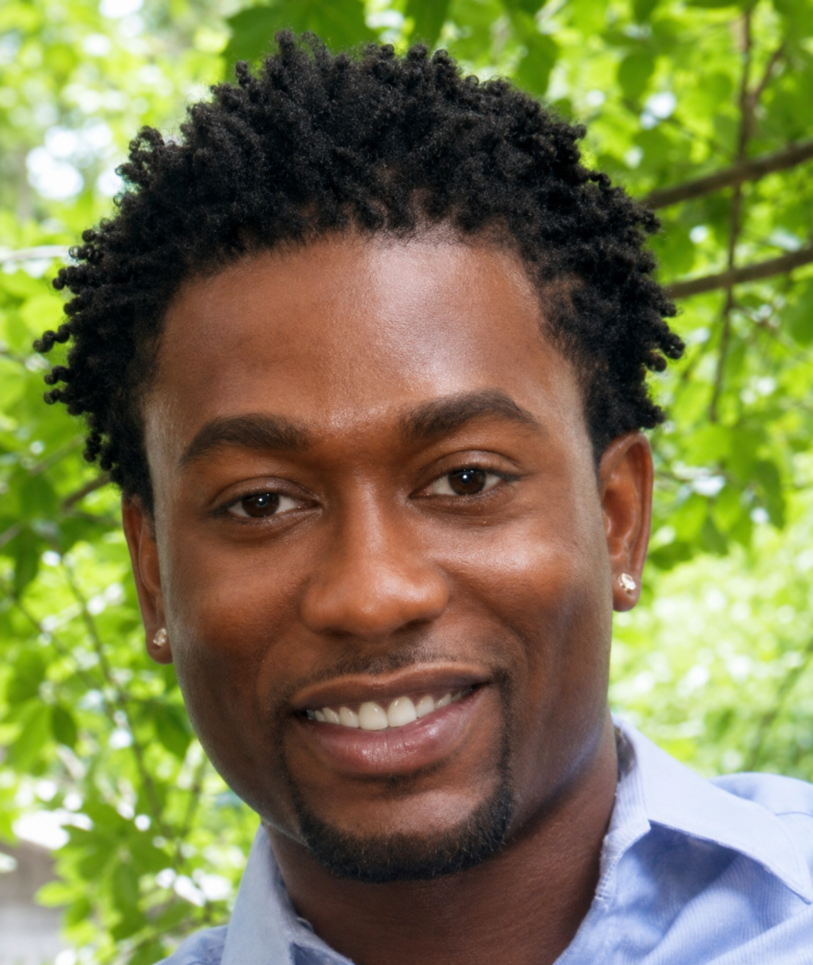 Natural hair locs portrait